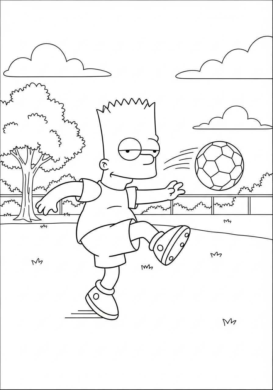 Bart Simpson 10 disegni di Bart Simpson da colorare e stampare 1