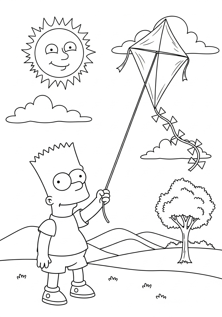 Bart Simpson 9 Bart Simpson da colorare e stampare gratis