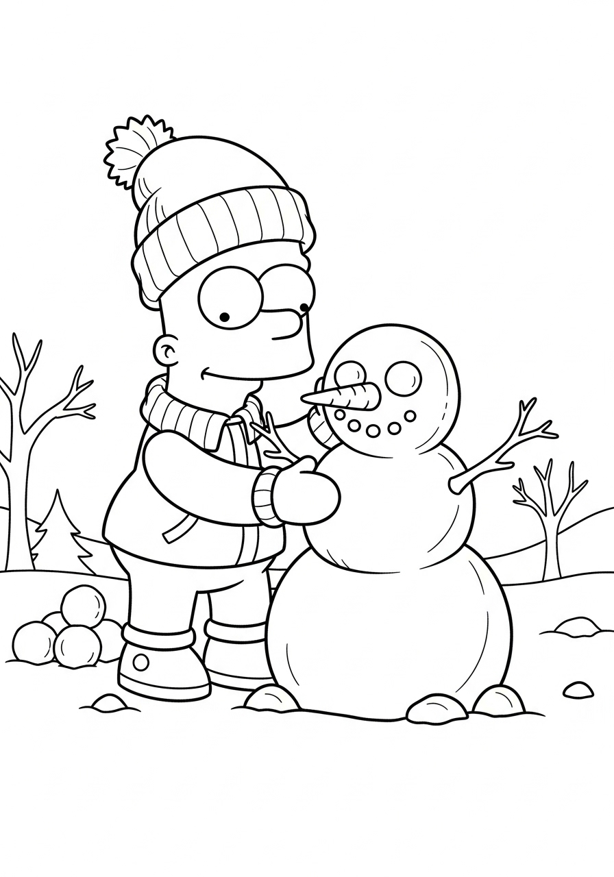 Bart Simpson 7 disegni di Bart Simpson da colorare e stampare
