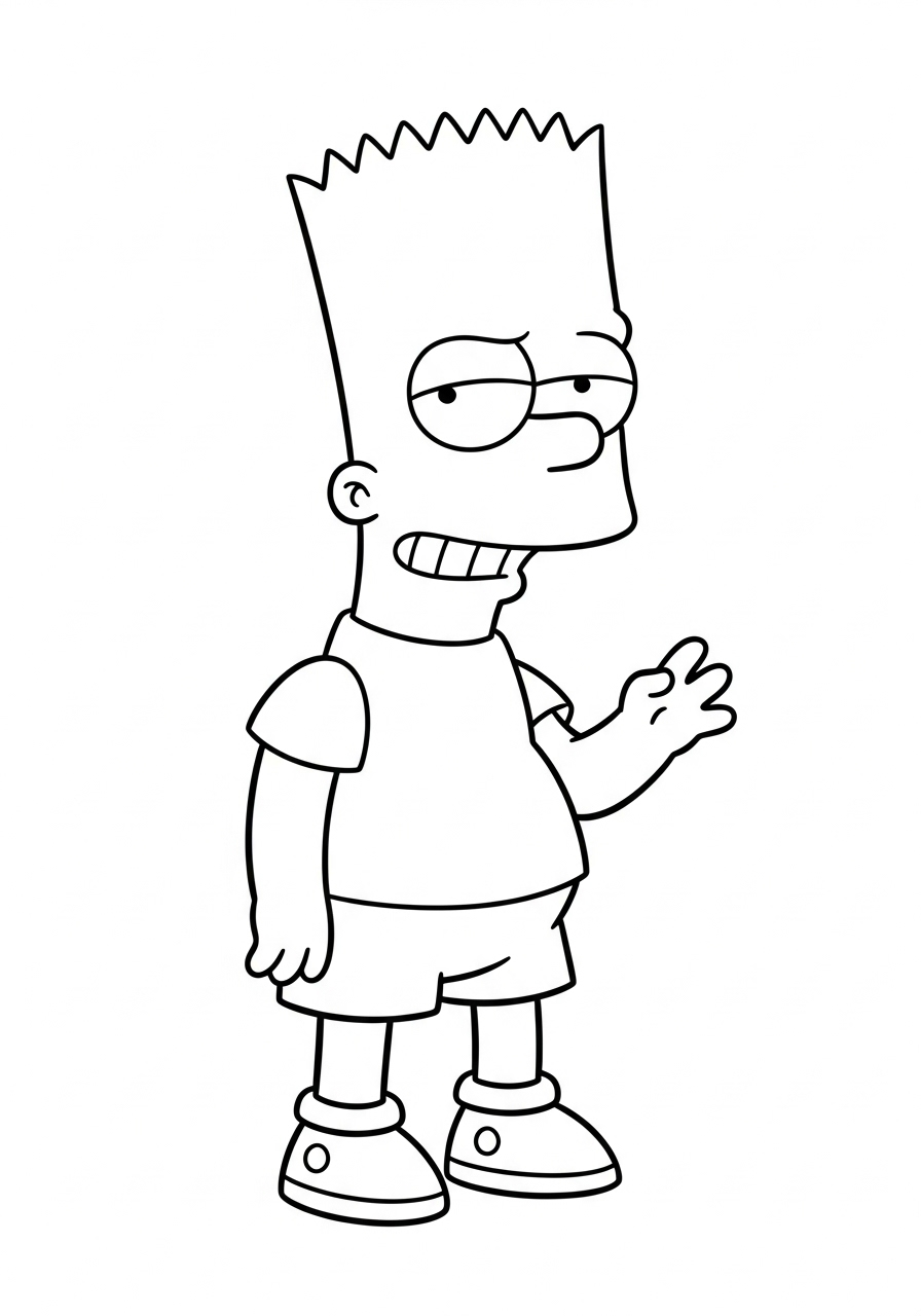 Bart Simpson 22 disegni da colorare Bart Simpson da stampare