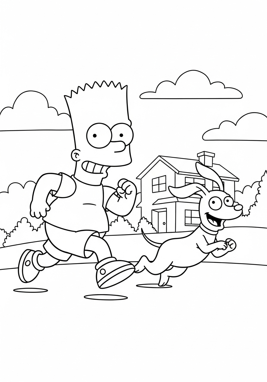 Bart Simpson 4 disegni Bart Simpson da colorare e stampare