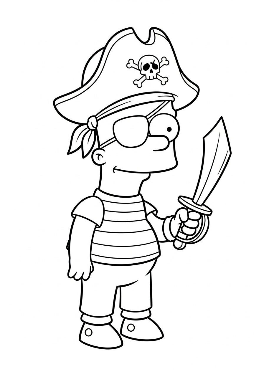 Bart Simpson 2 Bart Simpson disegno da colorare