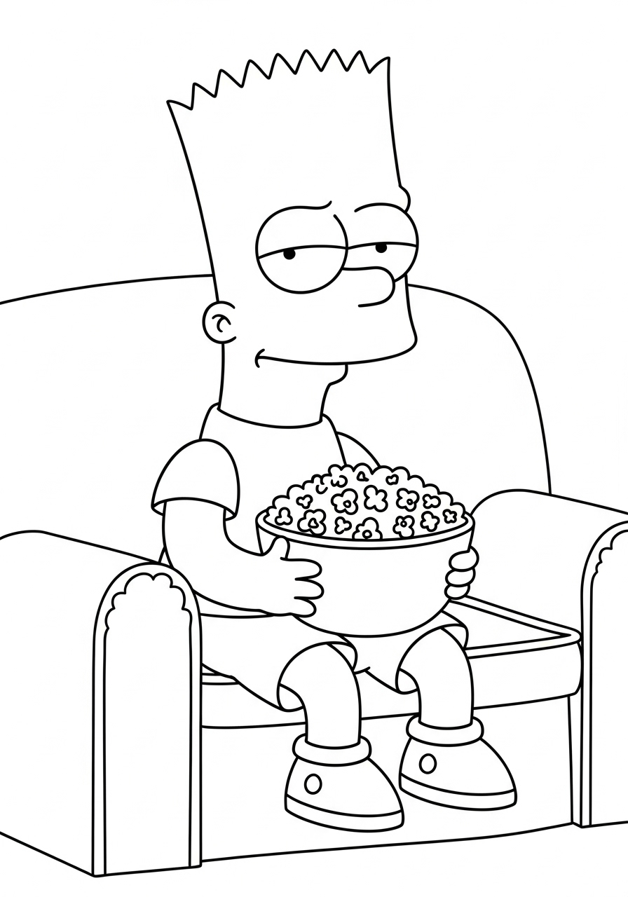 Bart Simpson 19 disegni da stampare e colorare Bart Simpson 2
