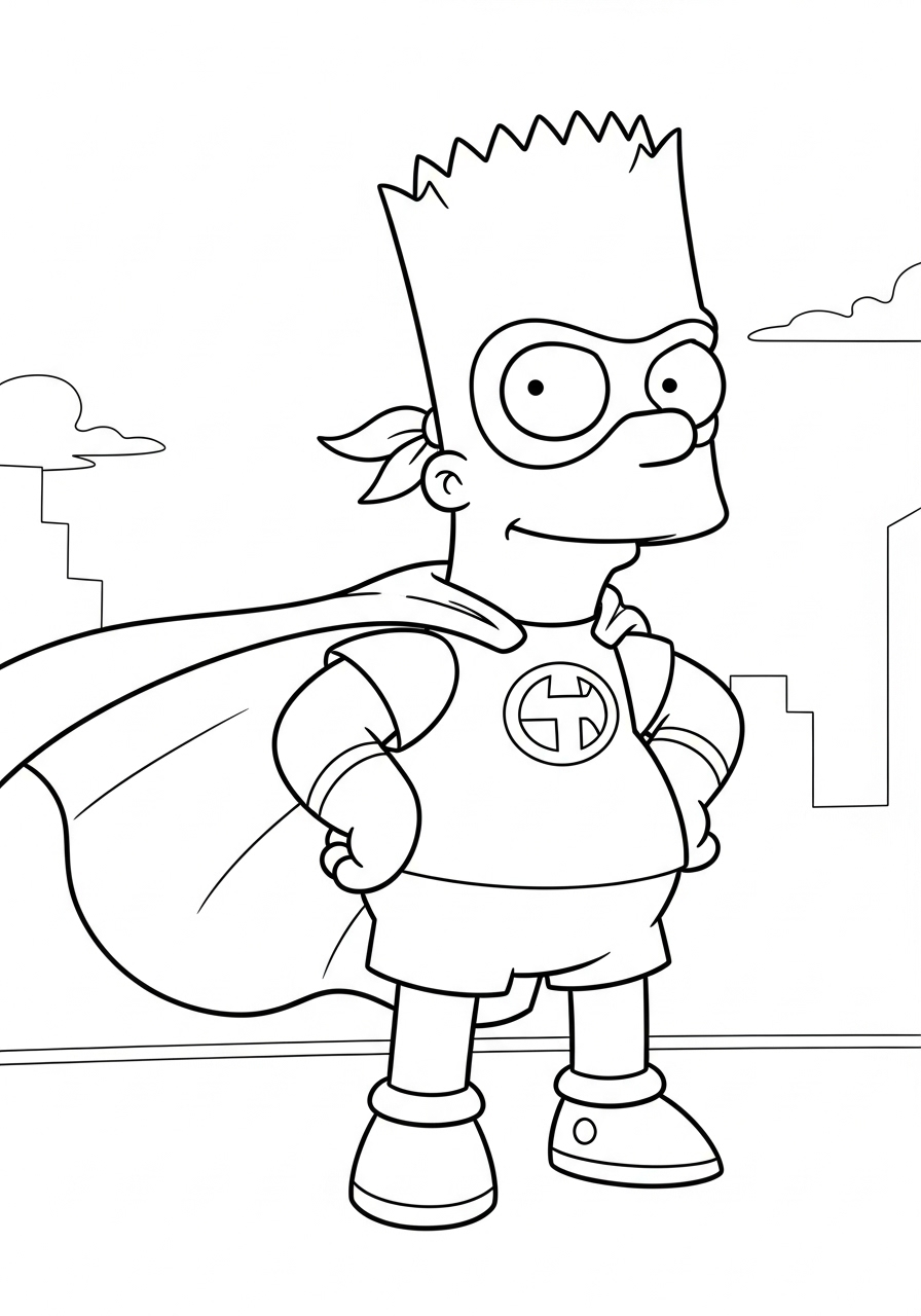 Bart Simpson 17 disegni da stampare e colorare Bart Simpson 1