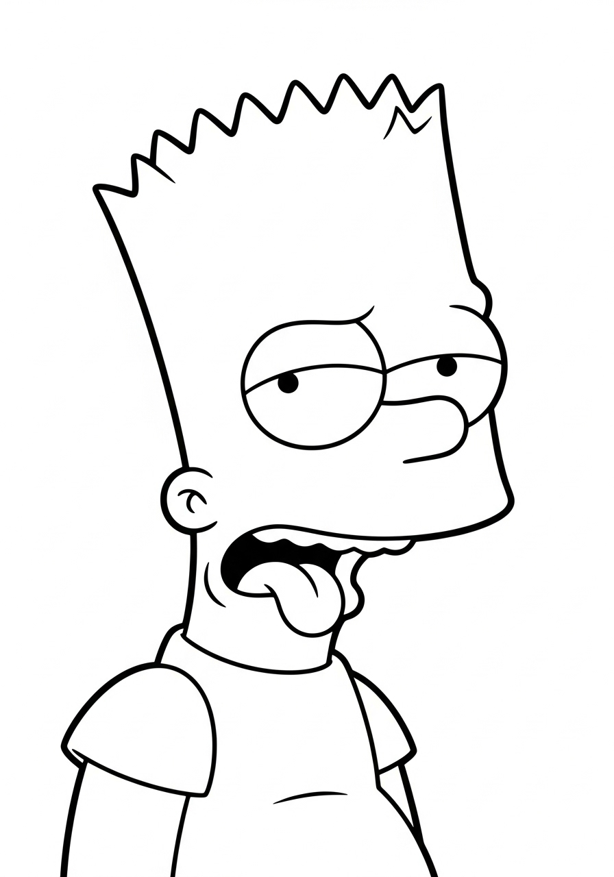 Bart Simpson 16 disegni Bart Simpson da colorare online