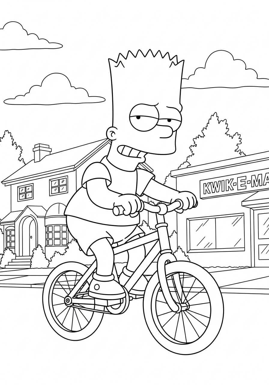 Bart Simpson 15 Bart Simpson da colorare e stampare pdf