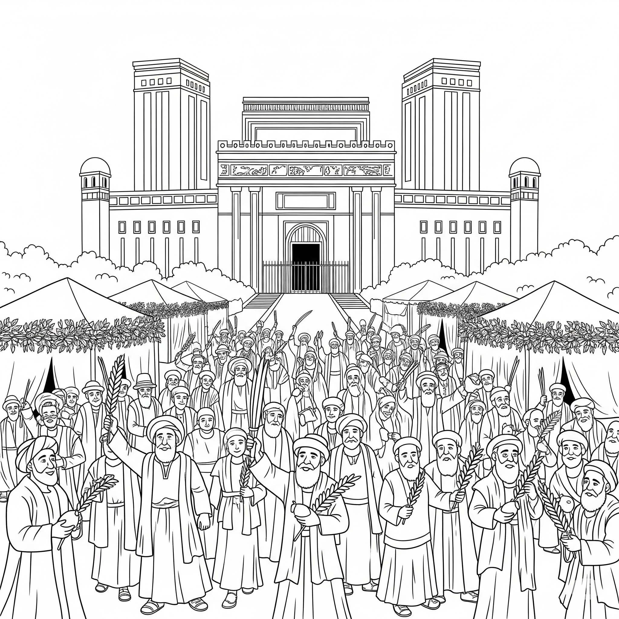 Beis Hamikdash 8 disegni di Beis Hamikdash da colorare e stampare gratis