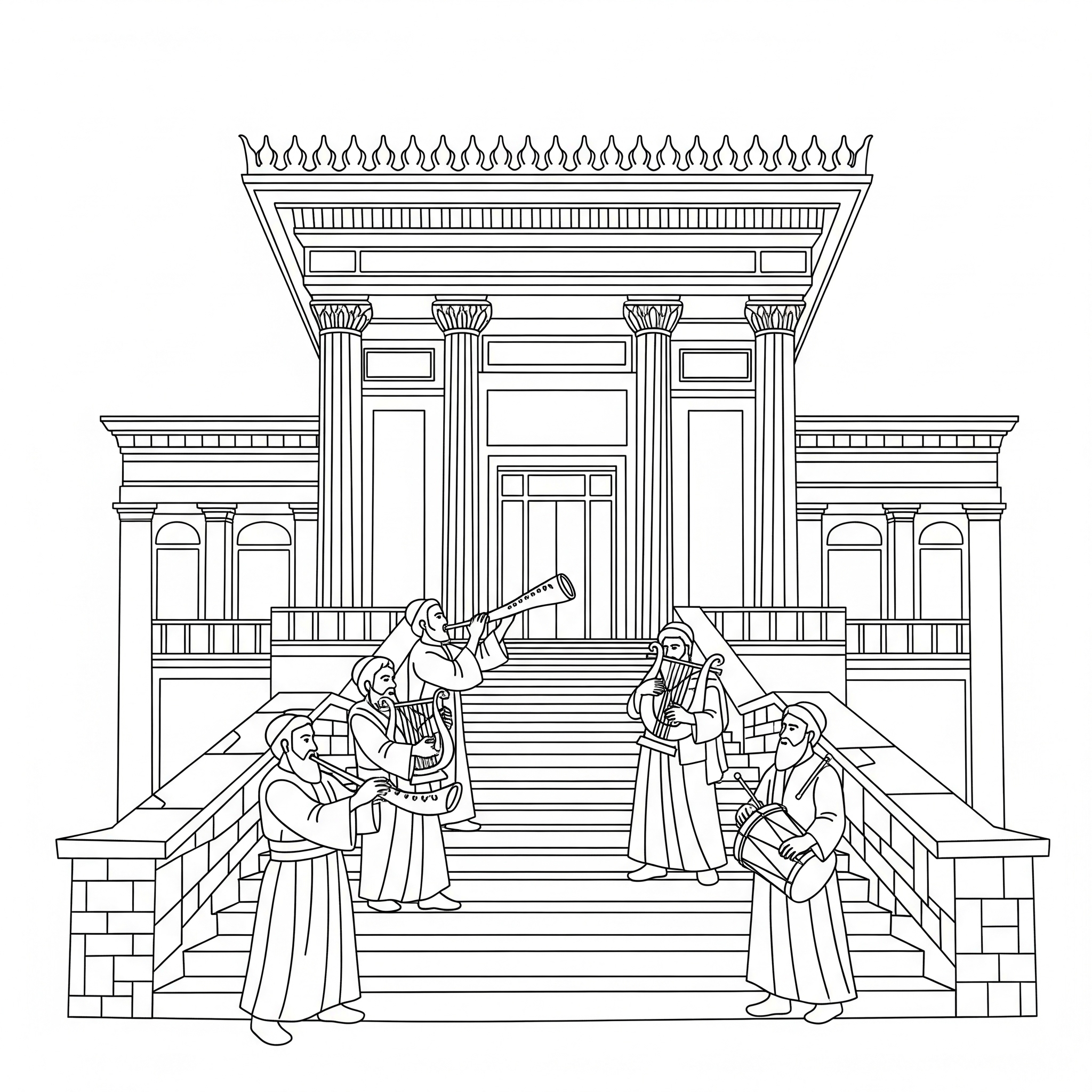 Beis Hamikdash 7 disegni Beis Hamikdash da colorare e stampare