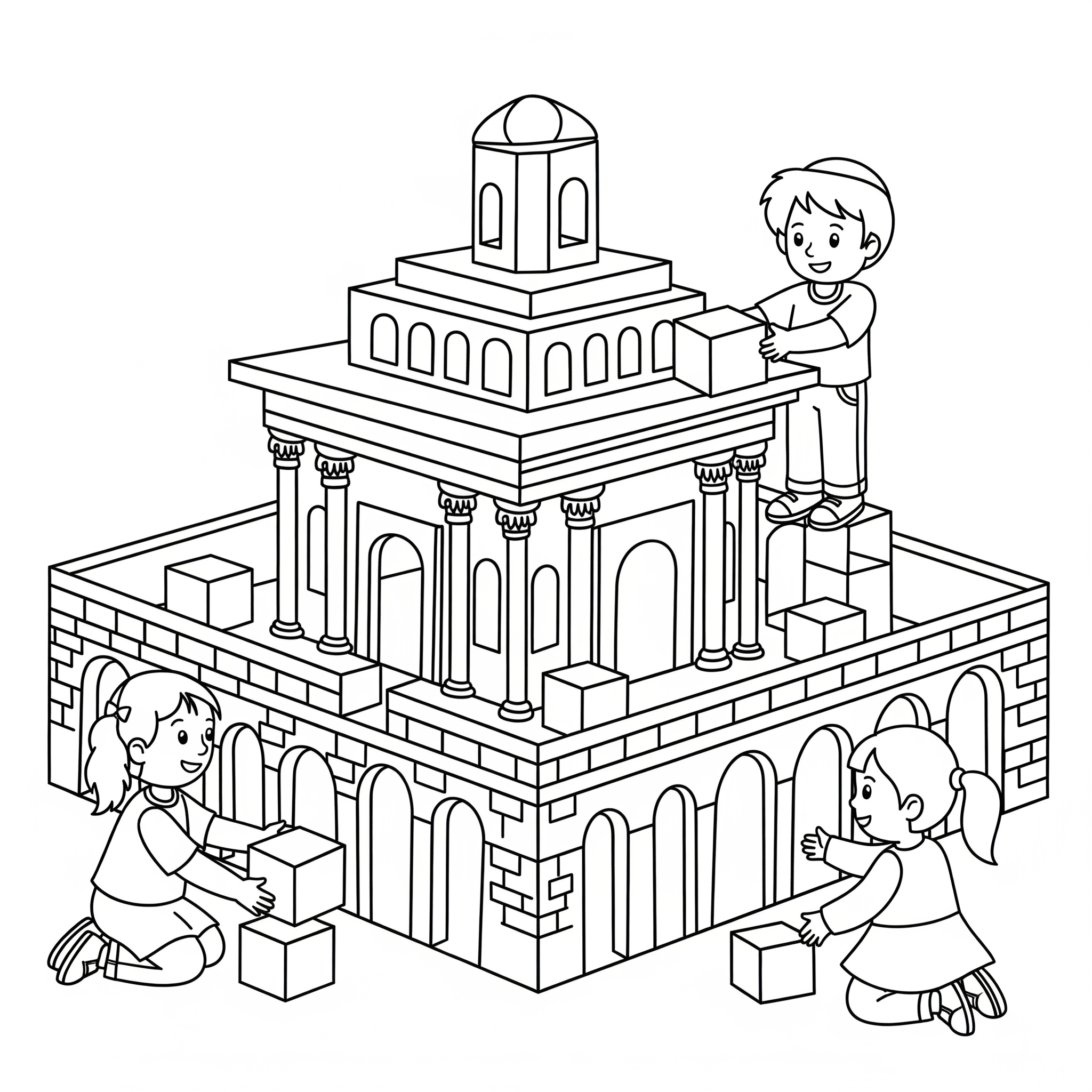 Beis Hamikdash 4 Beis Hamikdash da stampare e colorare per bambini