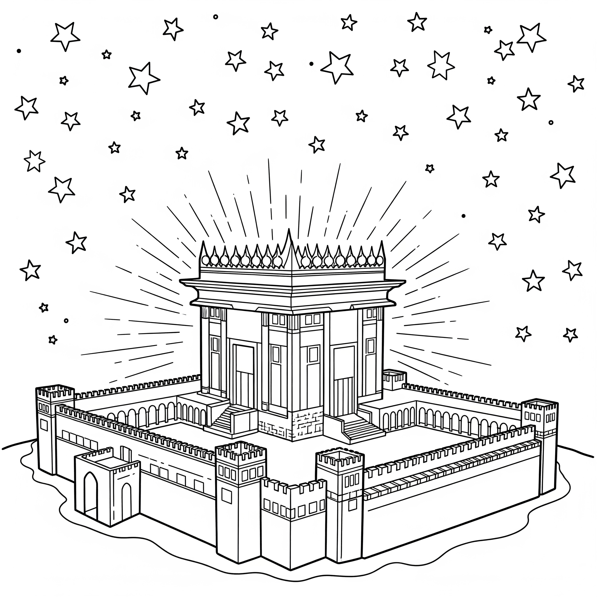Beis Hamikdash 13 disegno Beis Hamikdash da colorare e stampare