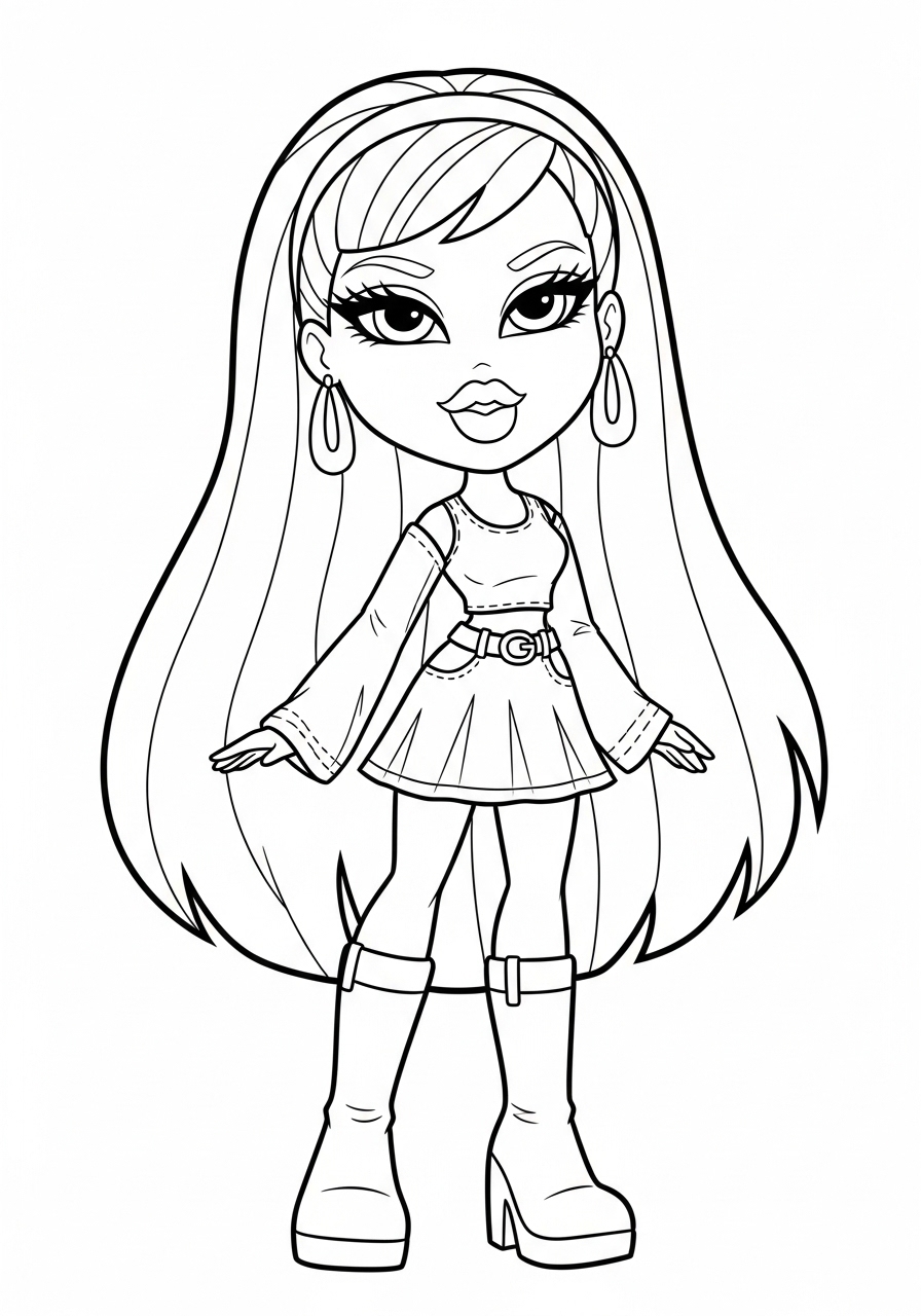 Bratz 21 disegni facili di Bratz da colorare 1