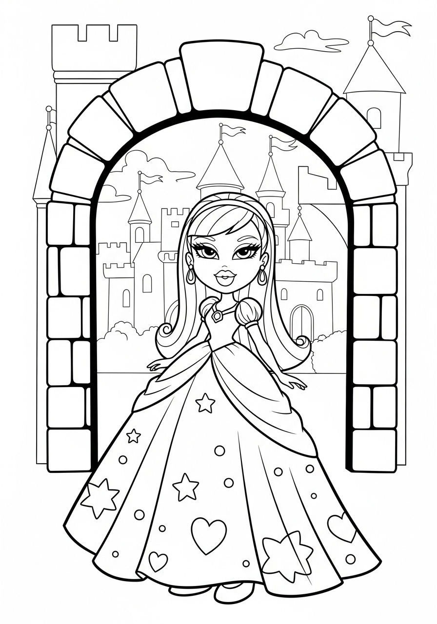 Bratz 11 Bratz disegno da colorare facile 1