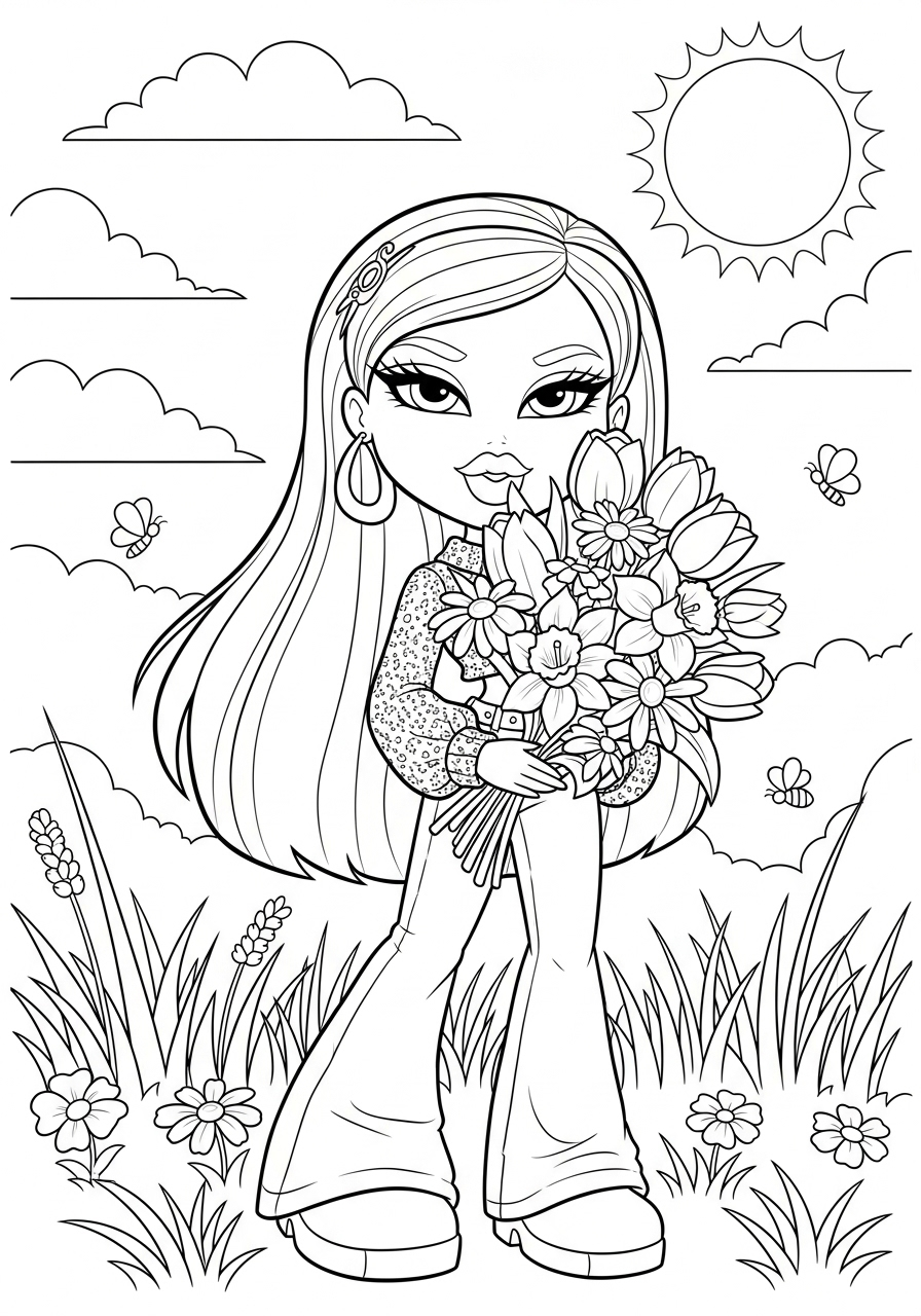 Bratz 9 disegni di Bratz da colorare per bambini