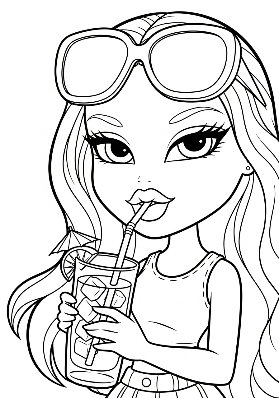 Bratz 7 Bratz disegno da colorare facile