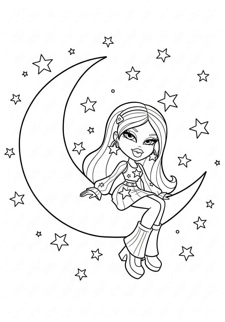 Bratz 6 immagini da colorare Bratz gratis