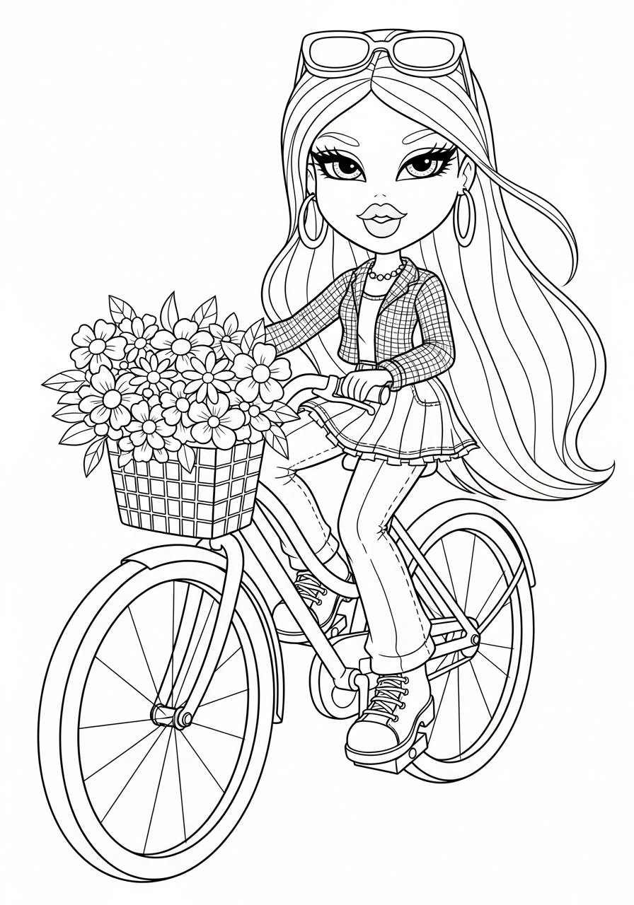 Bratz 5 disegni da colorare per bambini pdf Bratz