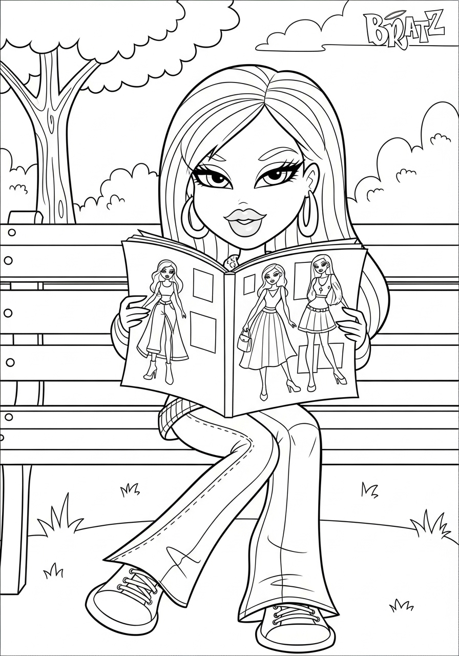 Bratz 19 Bratz da colorare pdf