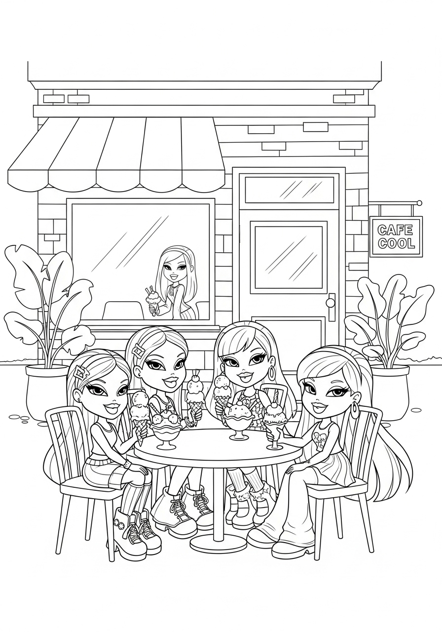 Bratz 17 immagini da stampare e colorare di Bratz