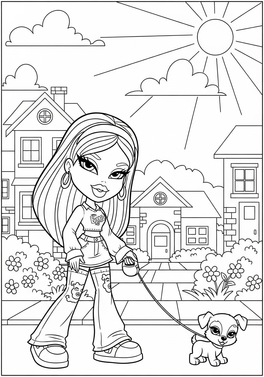 Bratz 15 disegni da colorare Bratz per bambini 1