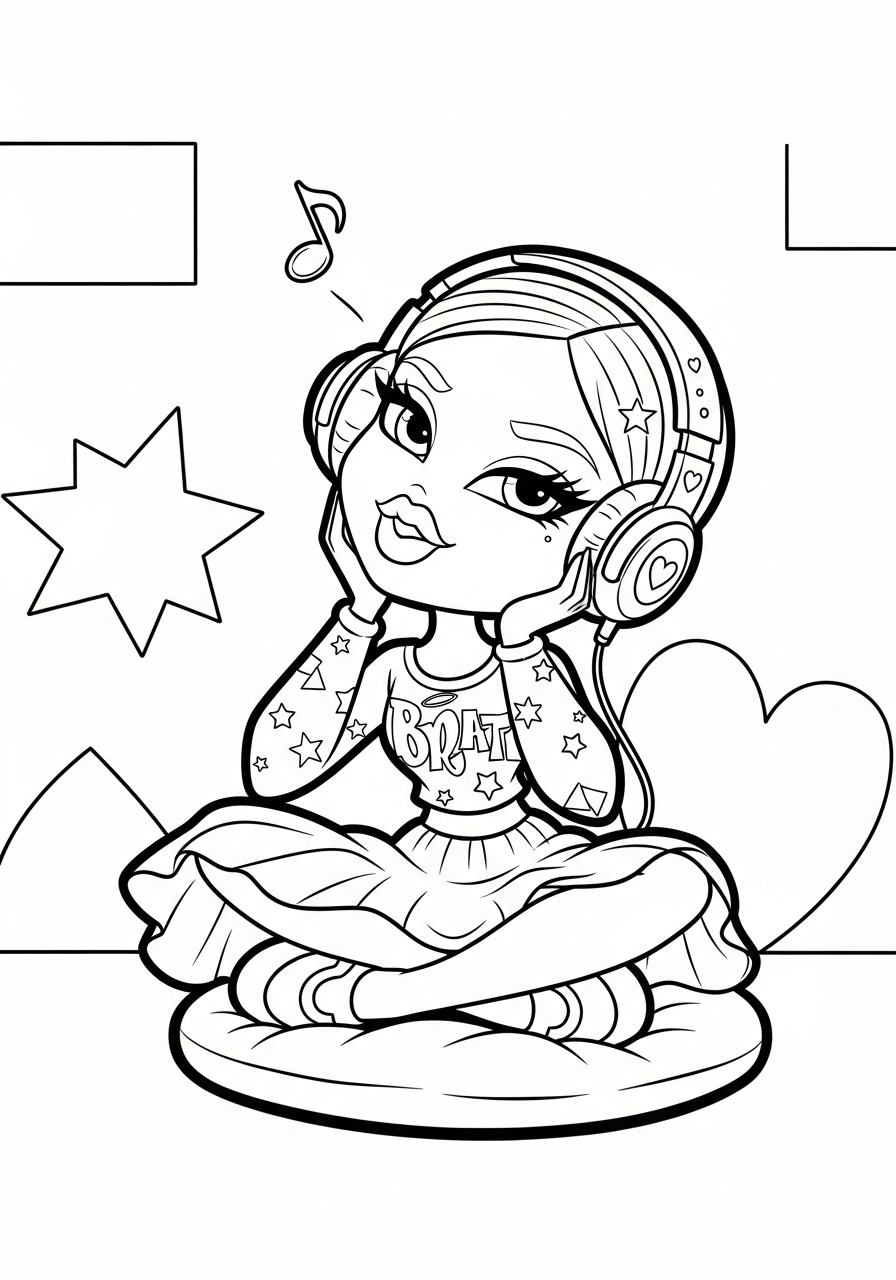 Bratz 14 disegni facili di Bratz da colorare