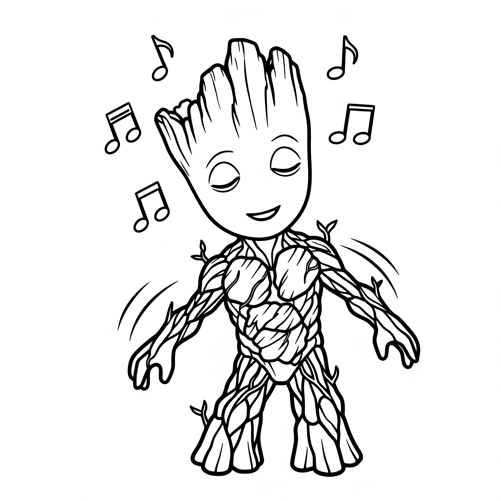 Groot 6 disegno Groot da colorare e stampare