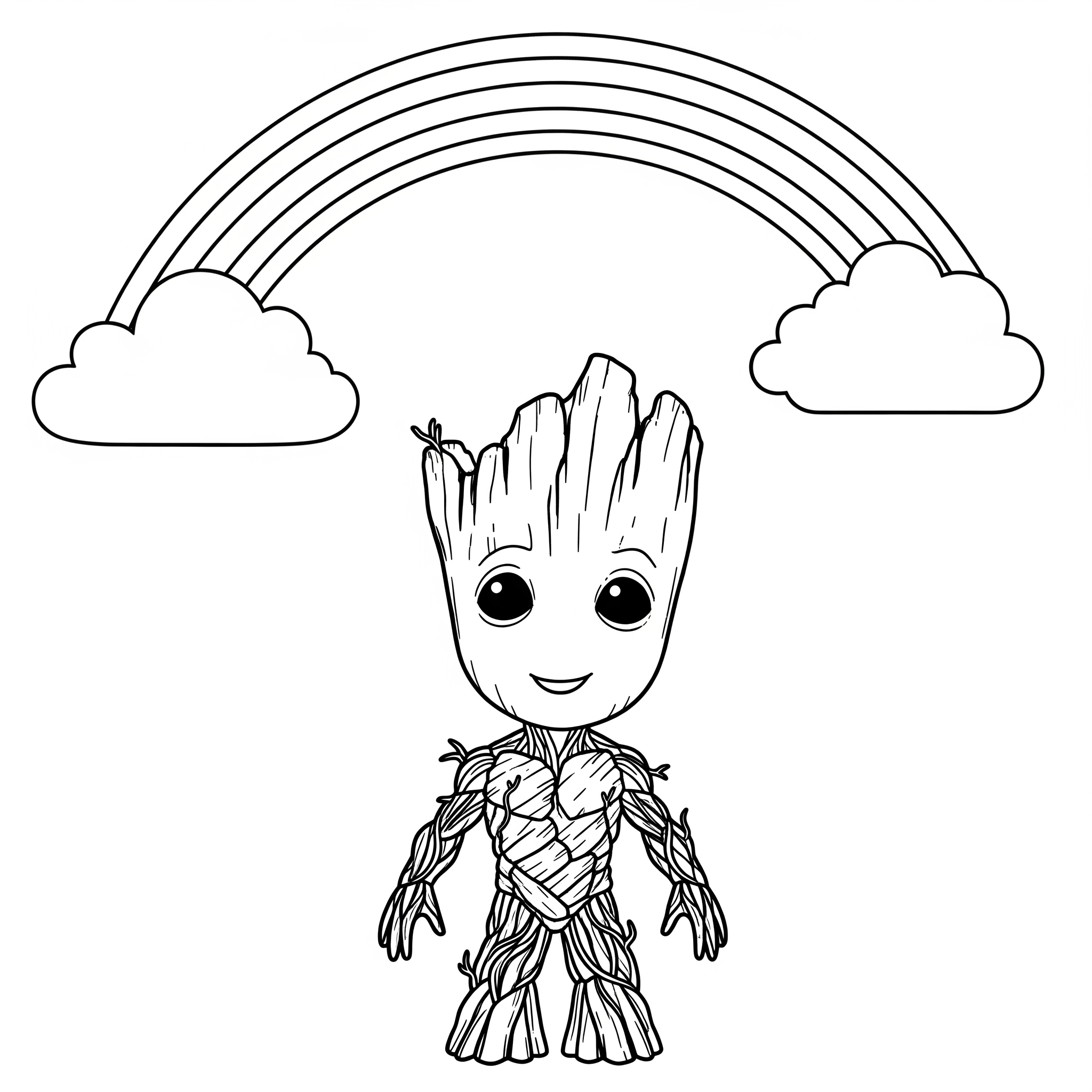 Groot 5 immagine da colorare Groot