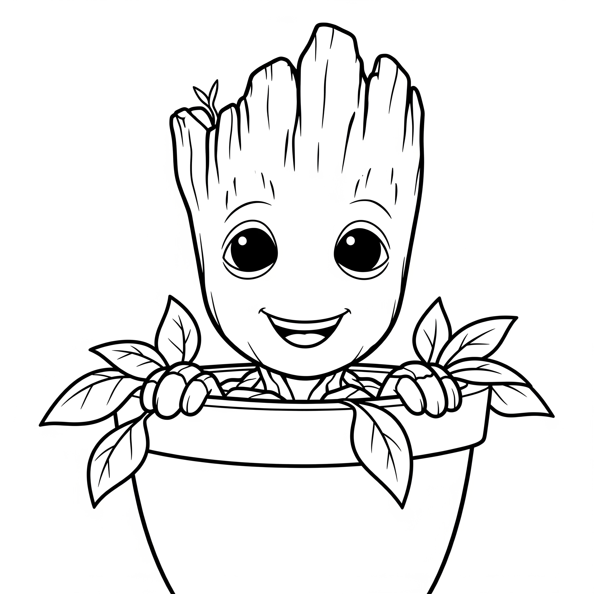 Groot 14 immagini da stampare e colorare di Groot