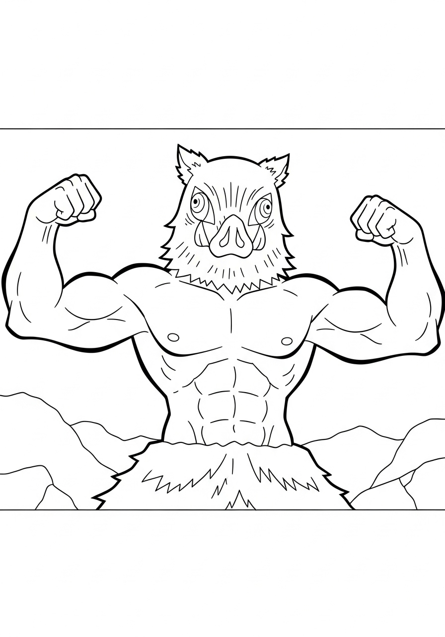 Hashibira Inosuke 17 Hashibira Inosuke disegno da colorare facile