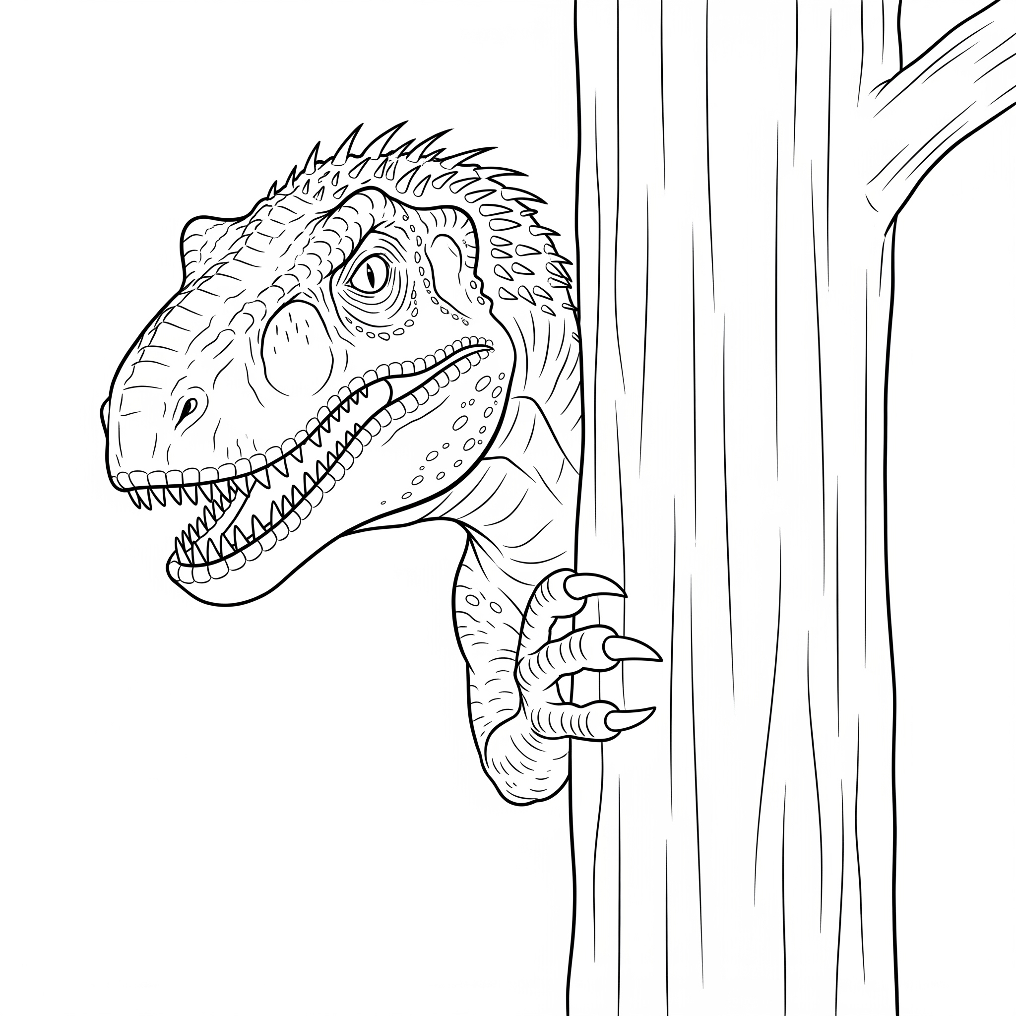 Indoraptor 12 disegni facili di Indoraptor da colorare 1