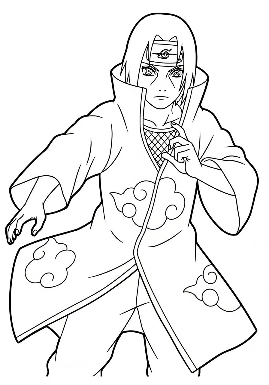Itachi Uchiha 21 Itachi Uchiha da colorare bambini 2