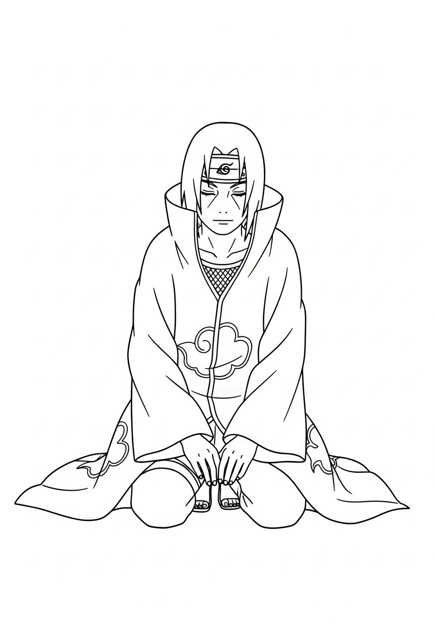 Itachi Uchiha 9 immagini di Itachi Uchiha da colorare per bambini