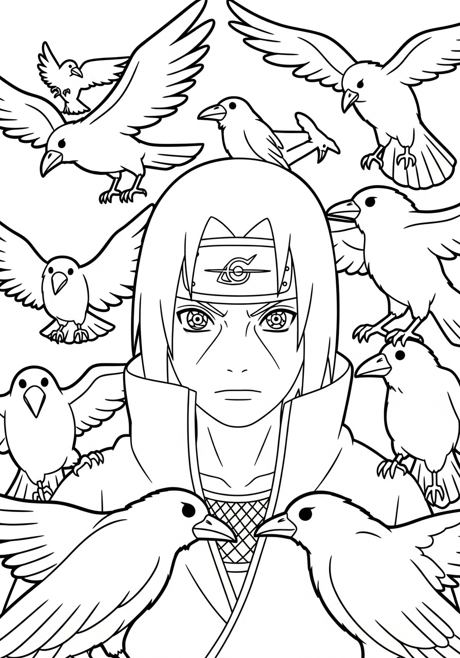 Itachi Uchiha 7 disegni Itachi Uchiha da colorare