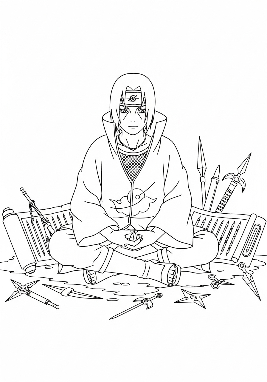 Itachi Uchiha 3 Itachi Uchiha disegno da colorare