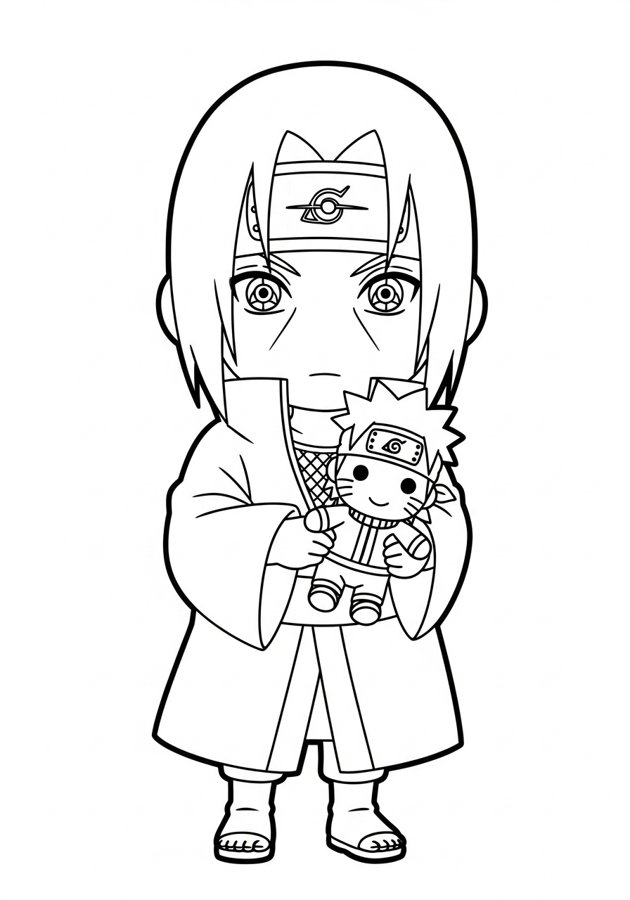 Itachi Uchiha 2 disegni Itachi Uchiha da colorare per bambini