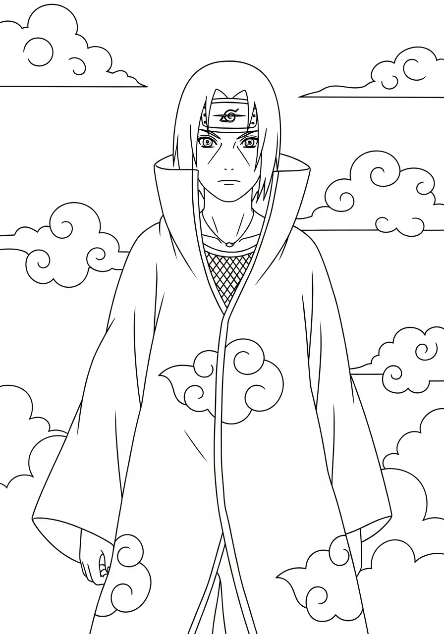 Itachi Uchiha 19 Itachi Uchiha da colorare bambini 1
