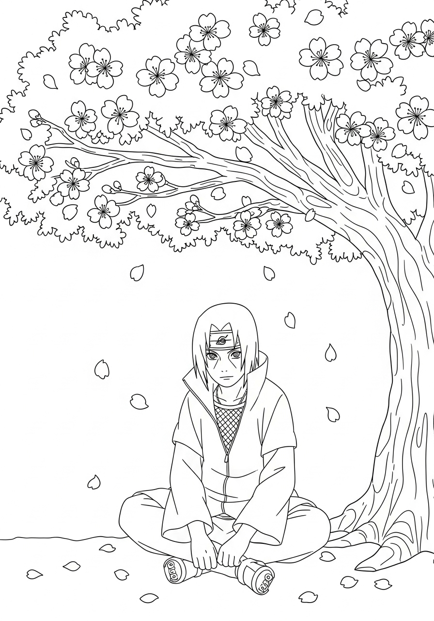 Itachi Uchiha 17 disegni da colorare Itachi Uchiha da stampare 1