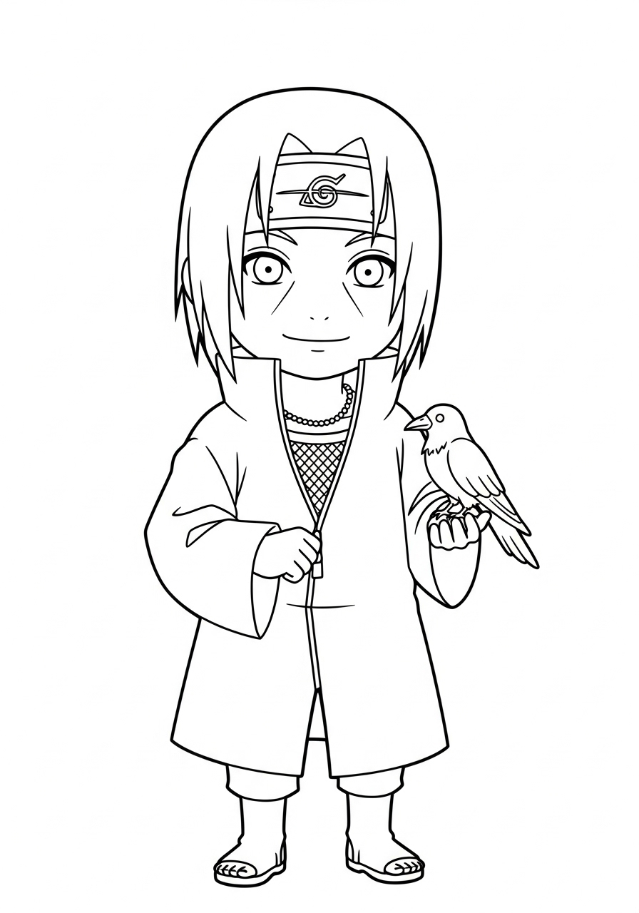 Itachi Uchiha 16 immagine Itachi Uchiha da colorare