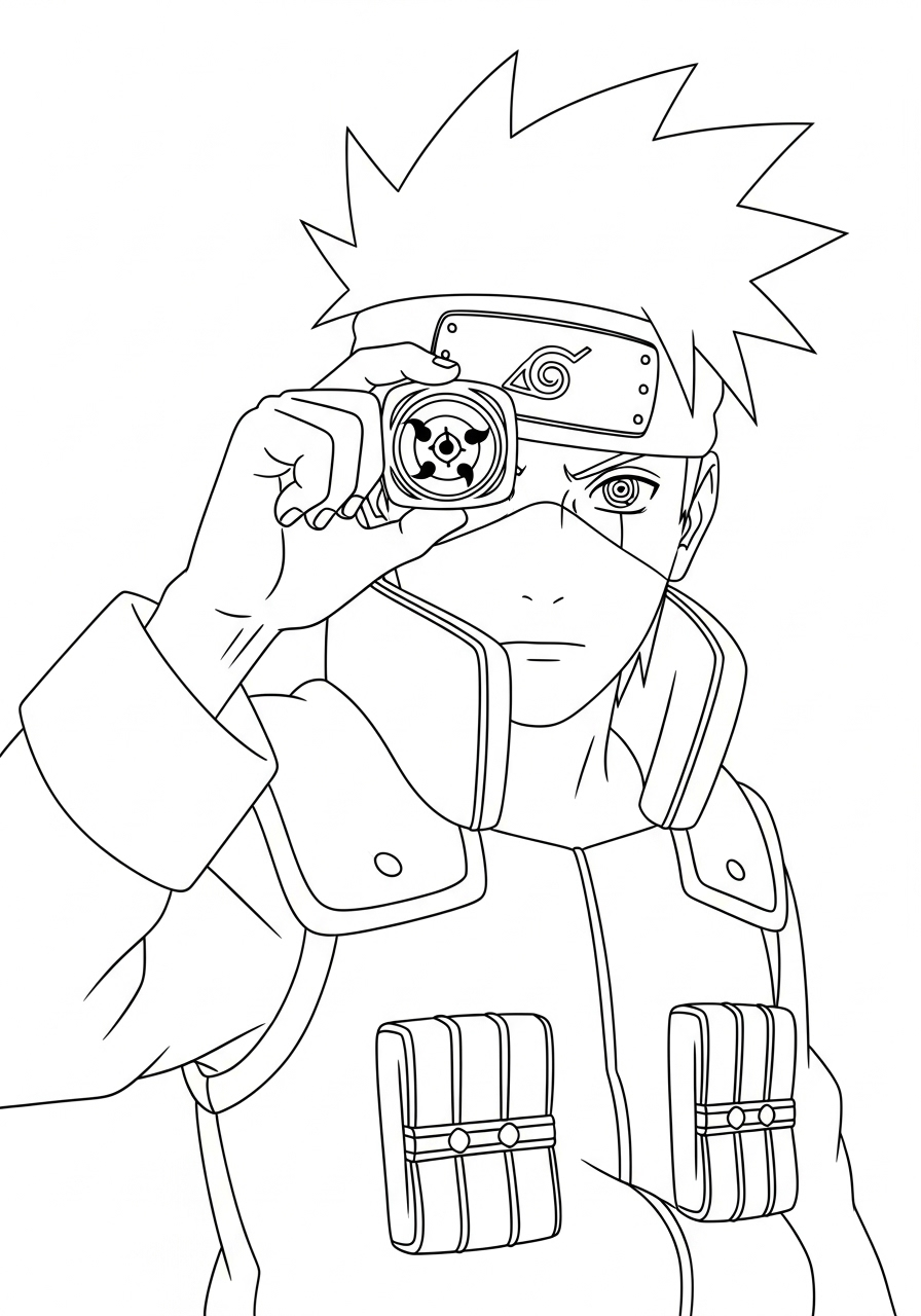 disegni da colorare gratis per bambini di Kakashi Hatake
