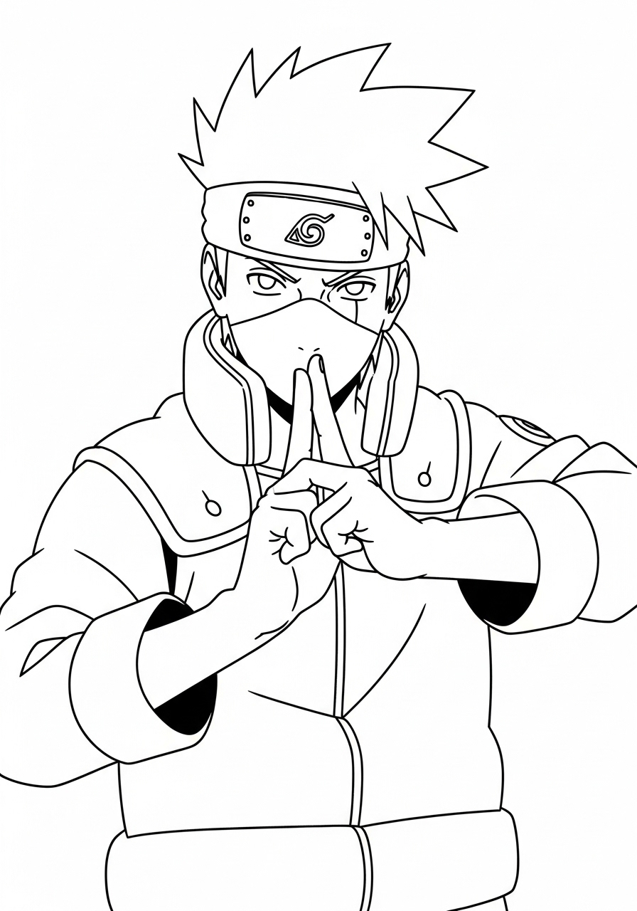 Kakashi Hatake da colorare pdf gratis
