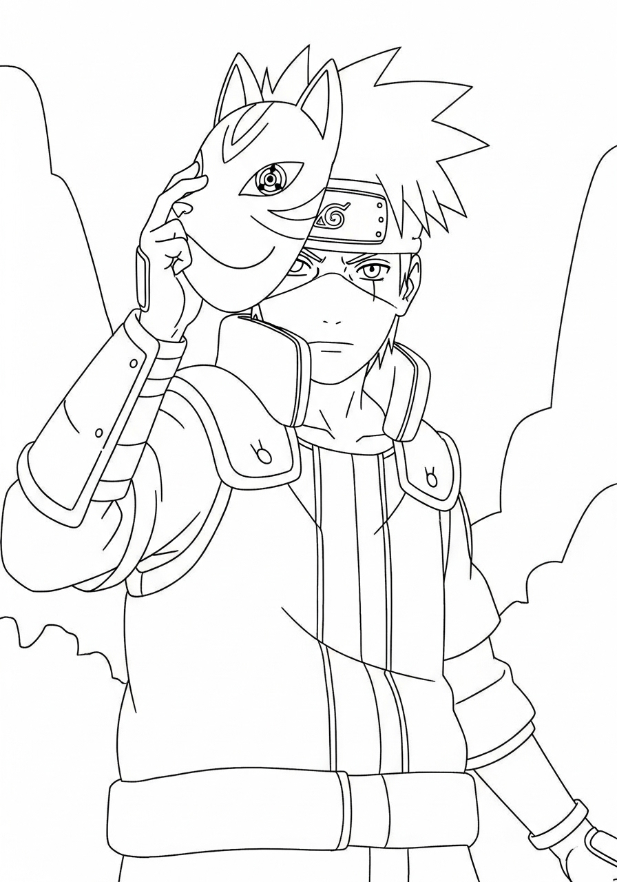 Kakashi Hatake da colorare pdf