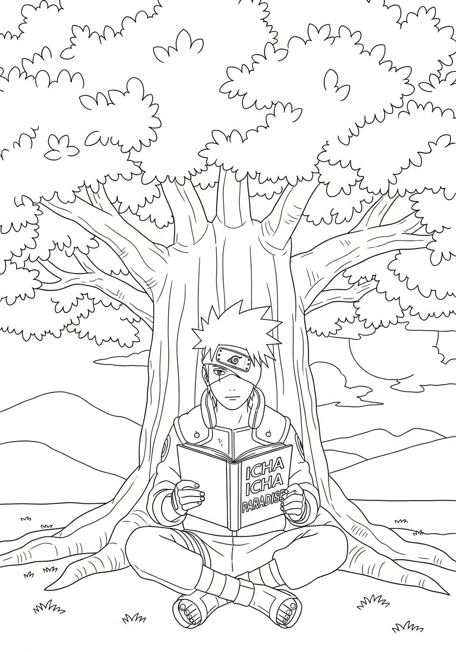 Kakashi Hatake disegno da colorare facile