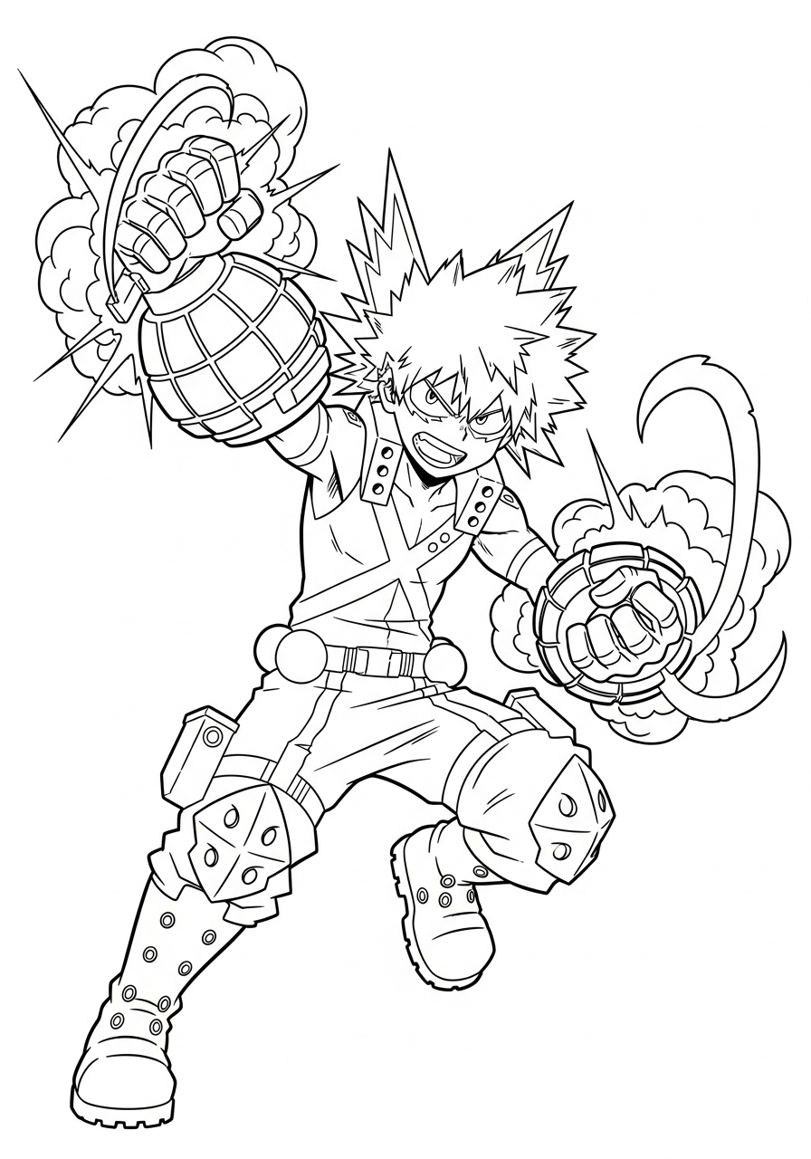 Katsuki Bakugo 19 disegni Katsuki Bakugo da colorare 1