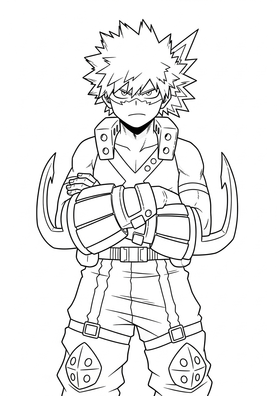 Katsuki Bakugo 9 Katsuki Bakugo da colorare e stampare pdf