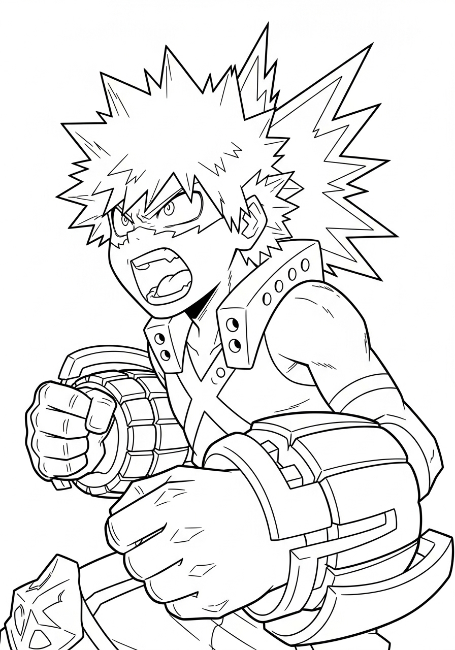 Katsuki Bakugo 8 foto Katsuki Bakugo da colorare