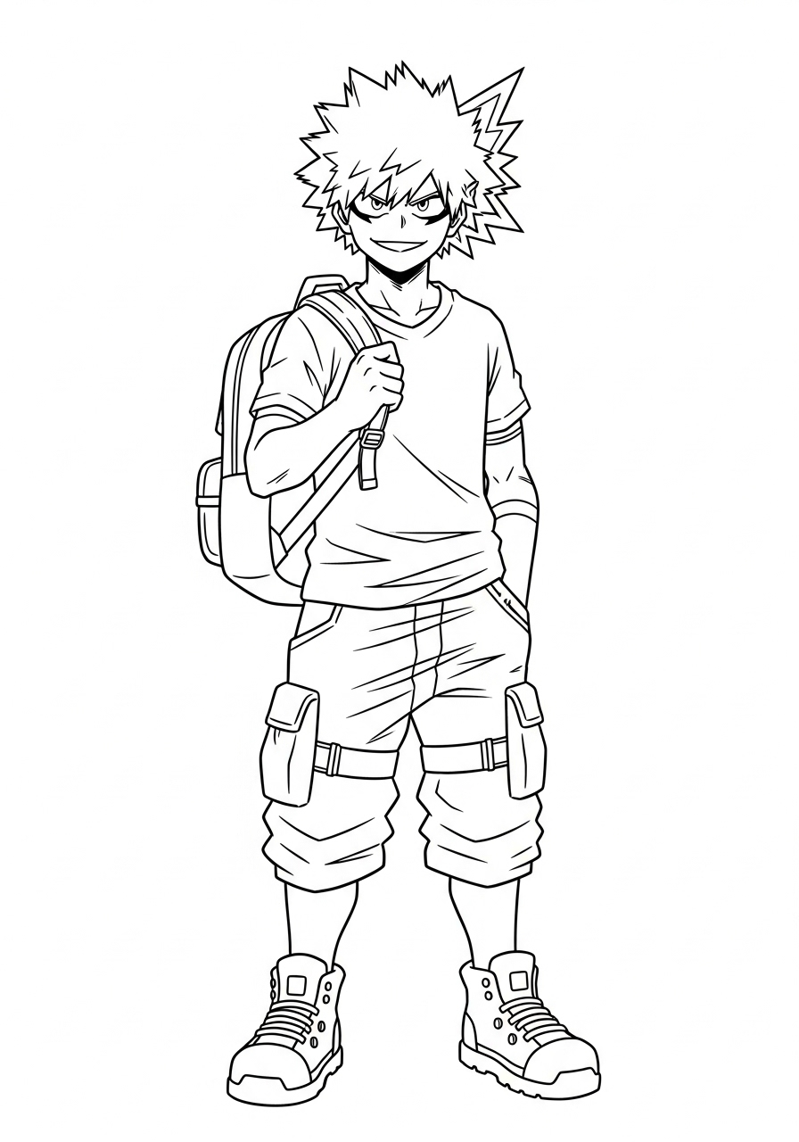 Katsuki Bakugo 4 disegni Katsuki Bakugo da colorare gratis