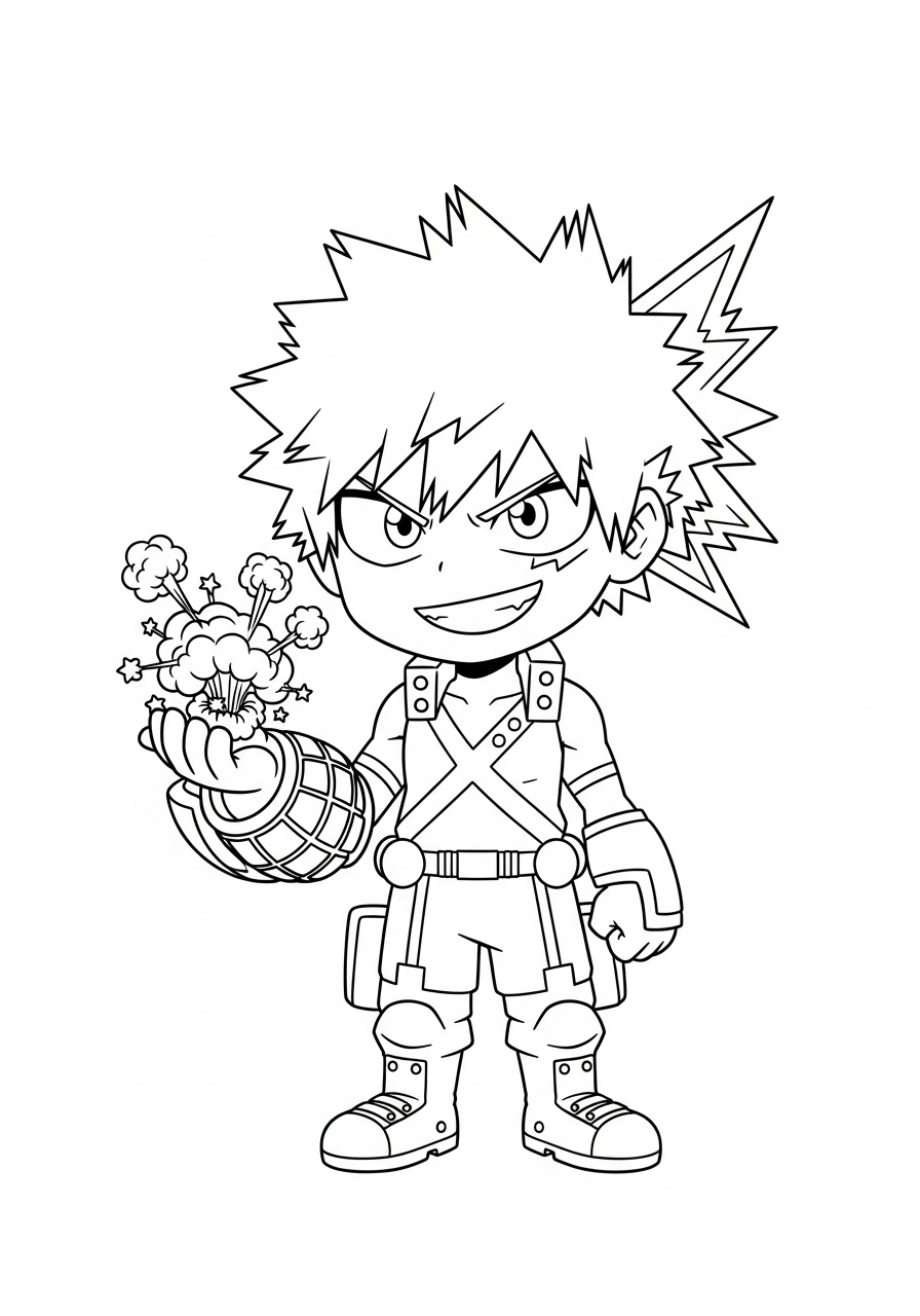 Katsuki Bakugo 17 disegni da colorare Katsuki Bakugo da stampare