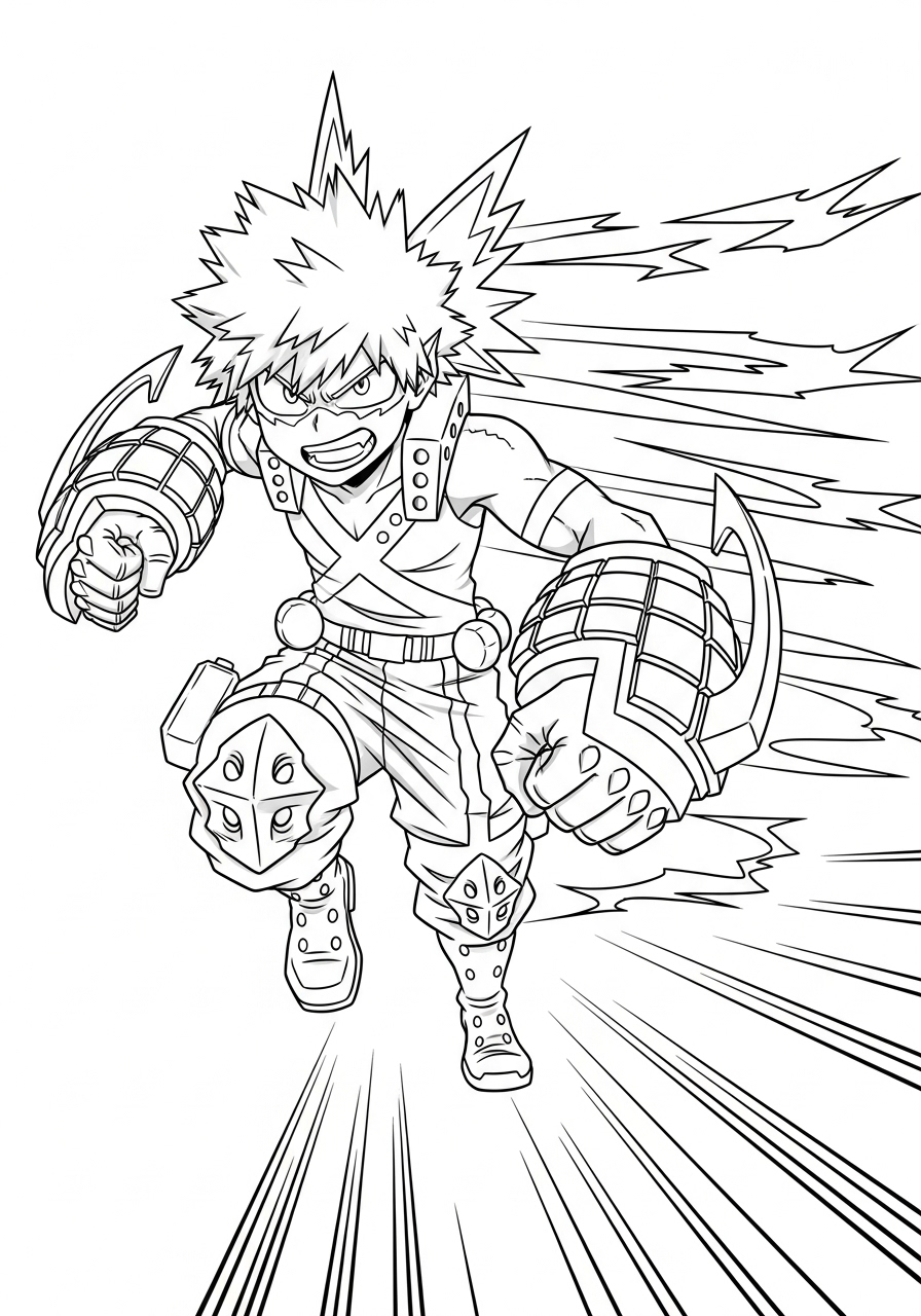 Katsuki Bakugo 14 disegni Katsuki Bakugo da colorare online
