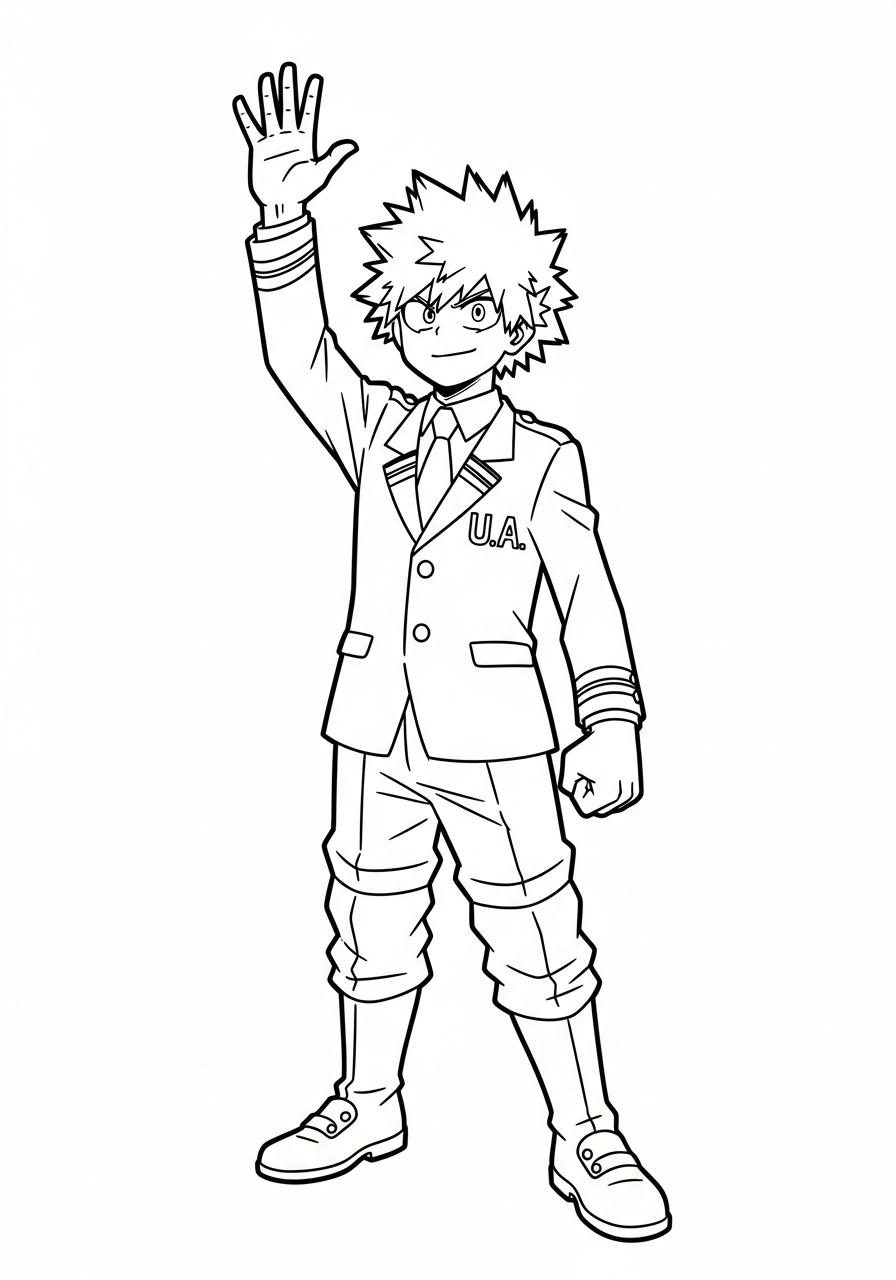 Katsuki Bakugo 13 Katsuki Bakugo da stampare e colorare gratis