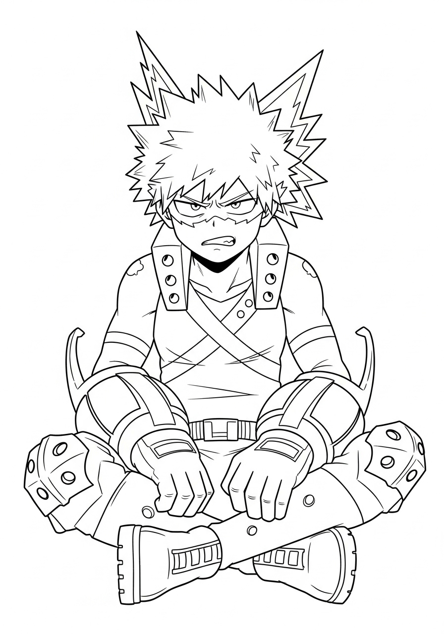 Katsuki Bakugo 12 Katsuki Bakugo disegno da colorare