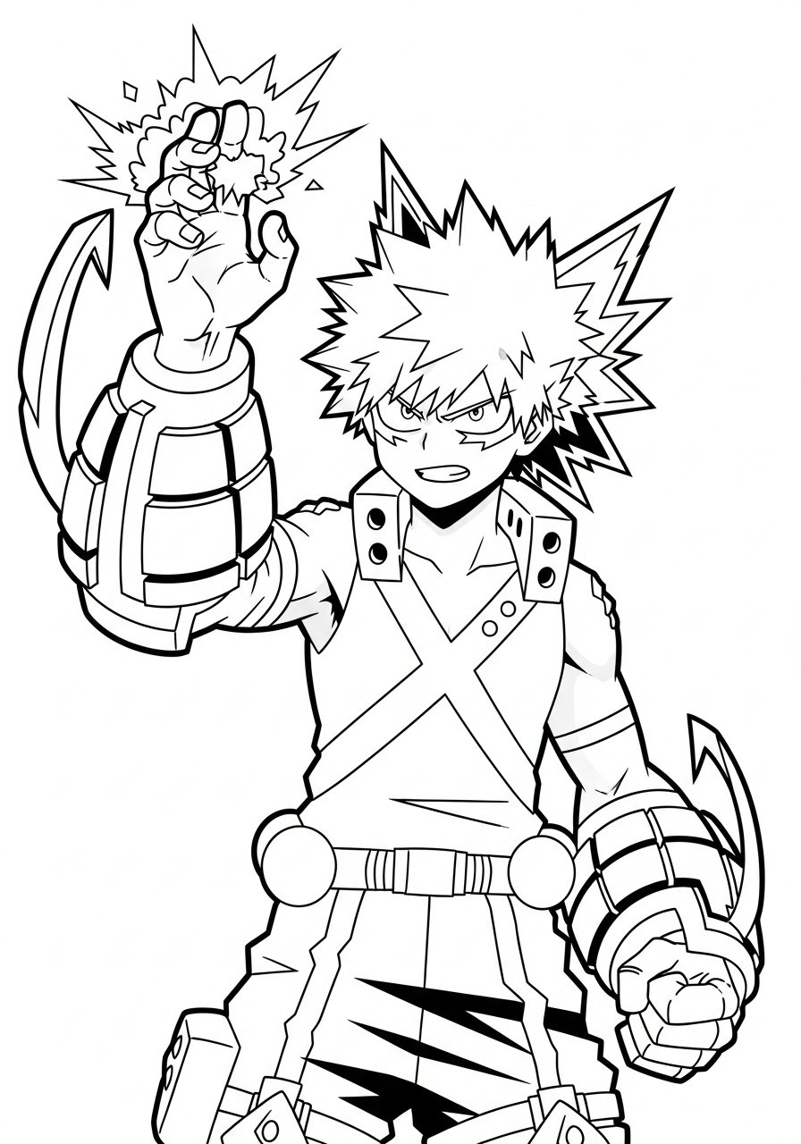 Katsuki Bakugo 11 foto Katsuki Bakugo da colorare 1
